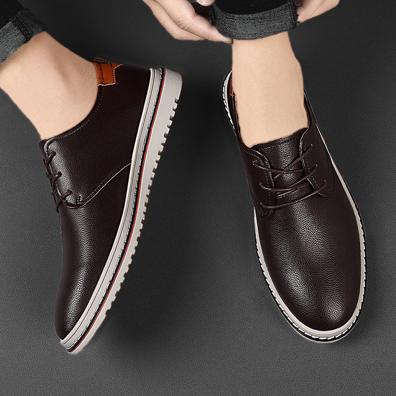 Men's urban loafers embodying modern elegance and practical design, with laces, blue