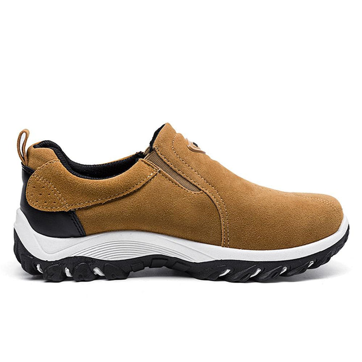 Men's waterproof slip-on walking shoes, athletic design for comfort on long walks