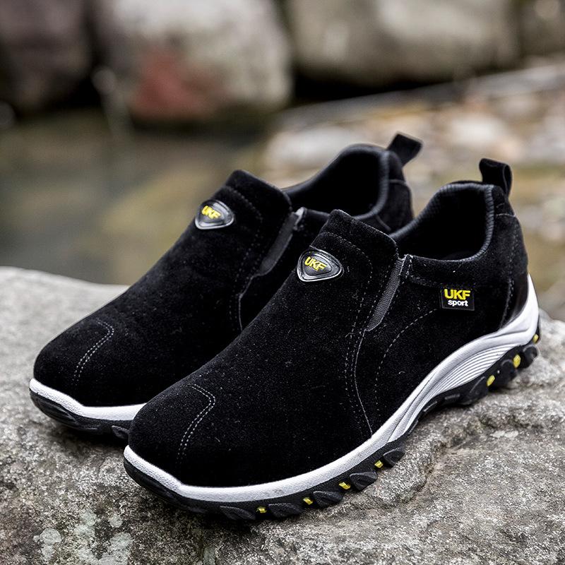 All-season men's slip-on outdoor sneakers, waterproof & athletic, great for hiking trails