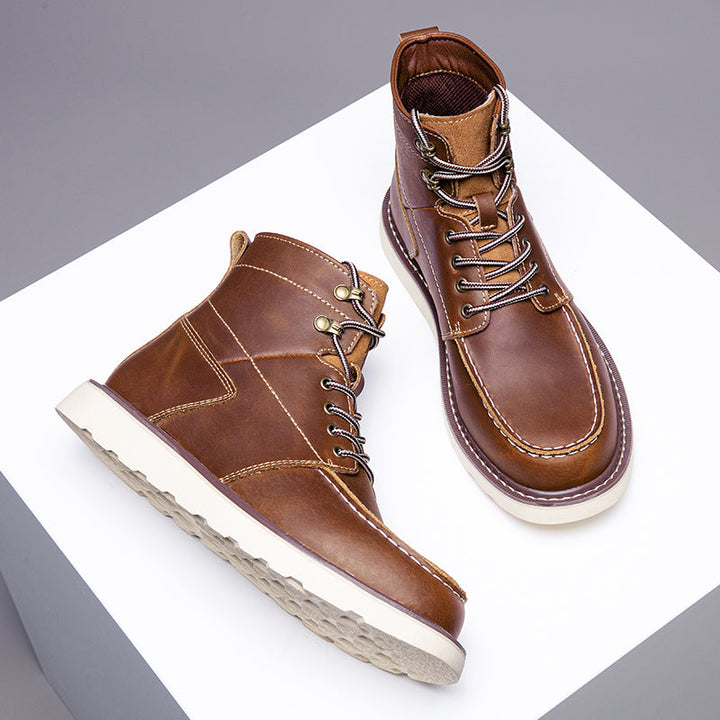 Men's waterproof brown chukka boots, combining the best of casual style with durable performance.