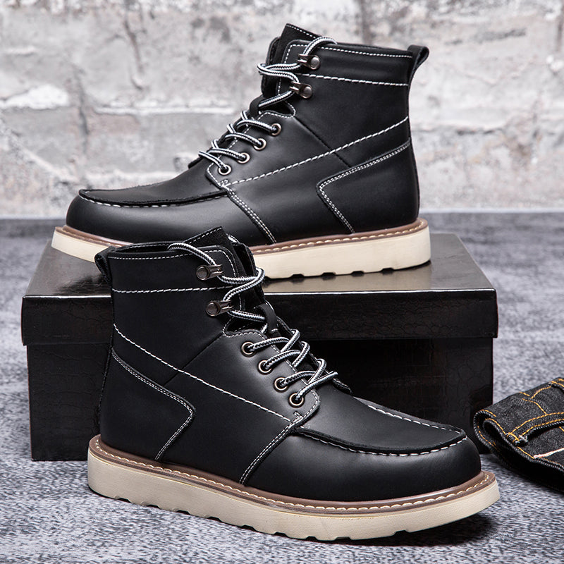 Men's tan leather chukka boots, waterproof and ideal for adding a casual, earthy tone to outfits.