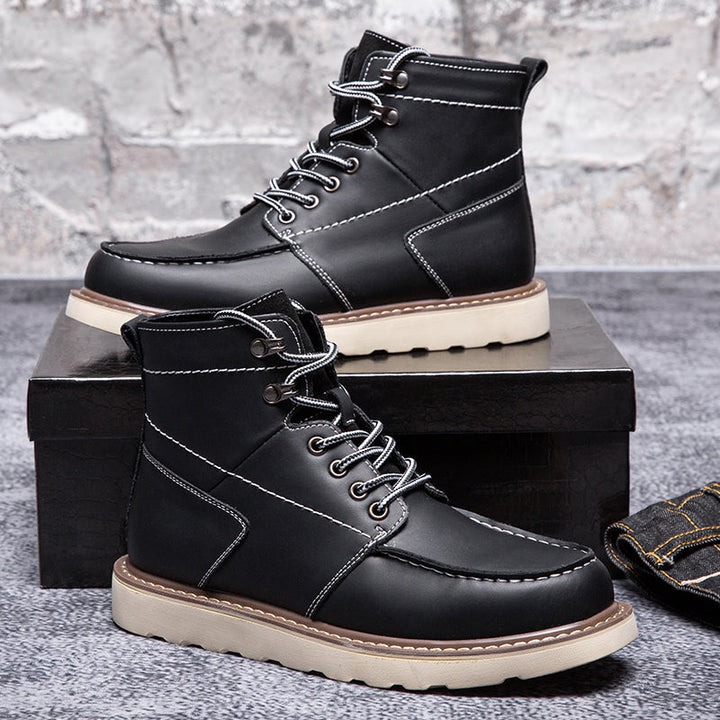 Men's tan leather chukka boots, waterproof and ideal for adding a casual, earthy tone to outfits.