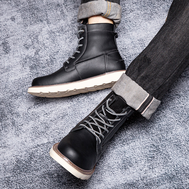 Men's dark brown waterproof chukka boots, providing a grounding, earthy feel to casual looks.