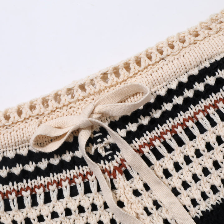 Men's Braided Cotton Beach Shorts with Elastic Waistband - Lexians