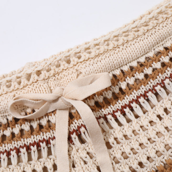 Men's Braided Cotton Beach Shorts with Elastic Waistband - Lexians