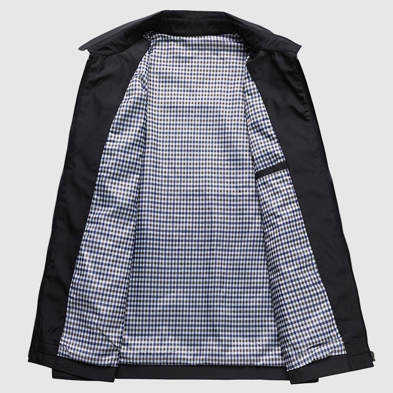 Men’s Business Spring Jacket with Turn - Down Collar - Lexians