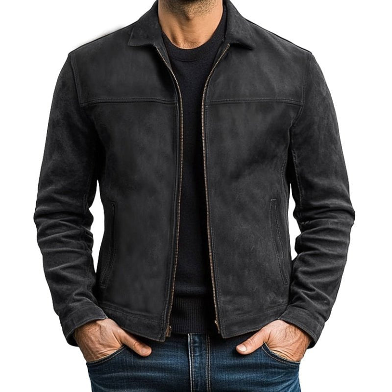 Men's Classic Fashion Leather Zipper Jacket - Lexians