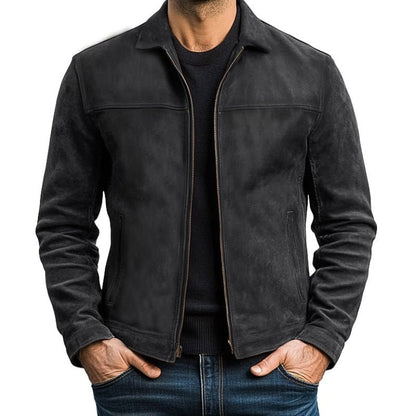 Men's Classic Fashion Leather Zipper Jacket - Lexians