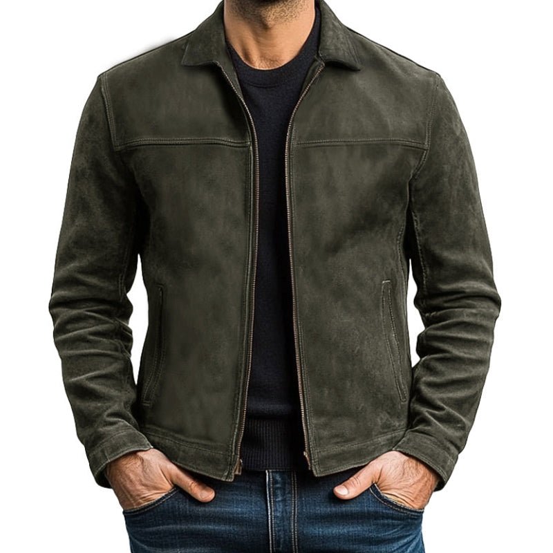 Men's Classic Fashion Leather Zipper Jacket - Lexians