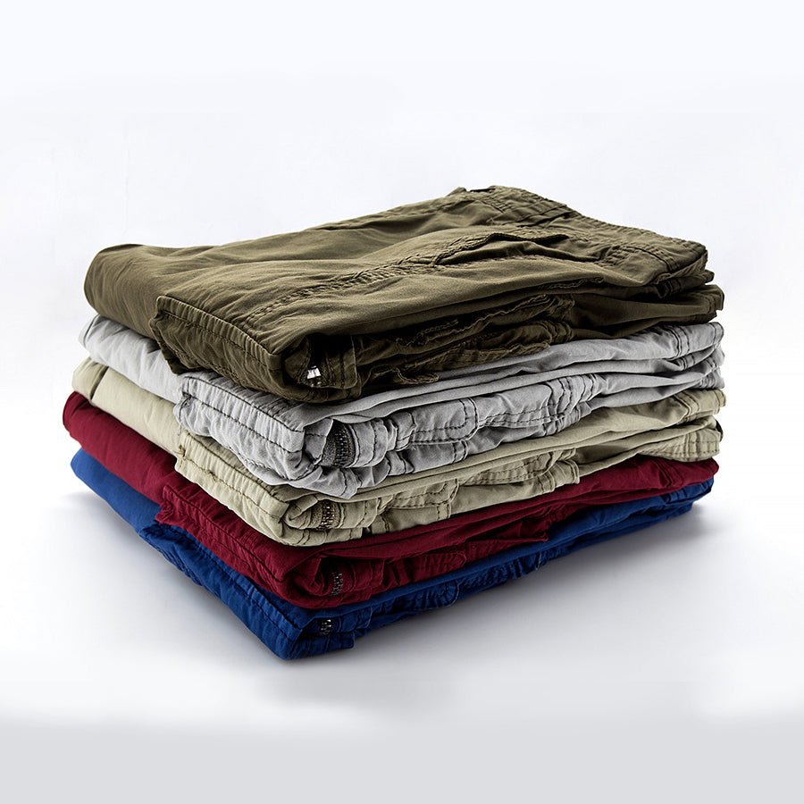 Men's Cotton Cargo Shorts - Multi - pocket, Outdoor Explorer - Lexians