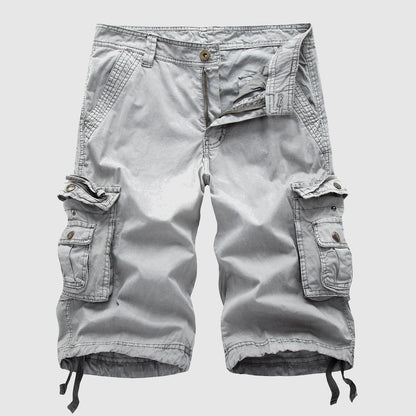 Men's Cotton Cargo Shorts - Multi - pocket, Outdoor Explorer - Lexians