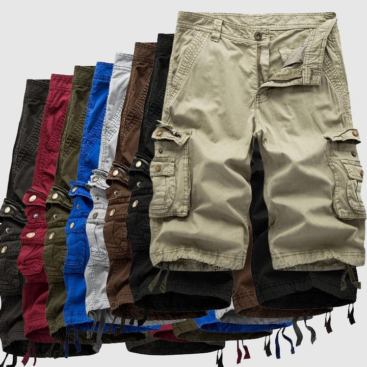 Men's Cotton Cargo Shorts - Multi - pocket, Outdoor Explorer - Lexians
