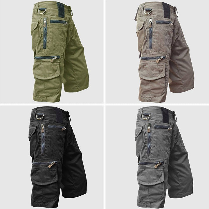 Men's Cotton Multi - Pocket Scout Shorts with Zipper Fly - Lexians