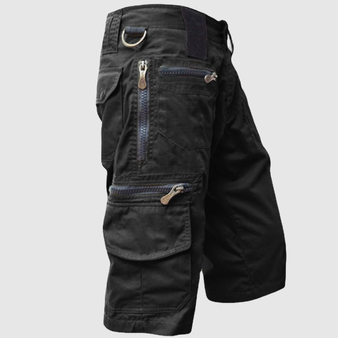 Men's Cotton Multi - Pocket Scout Shorts with Zipper Fly - Lexians