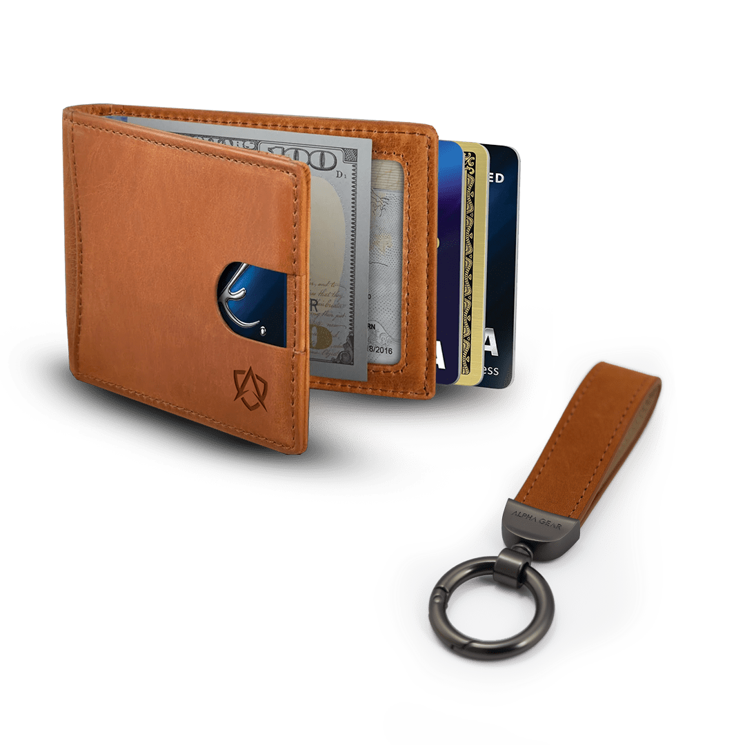 Men's Leather Wallet for Quick Card Access and RFID Safety - Lexians