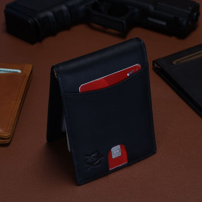 Men's Leather Wallet for Quick Card Access and RFID Safety - Lexians