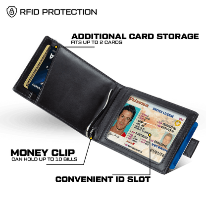 Men's Leather Wallet for Quick Card Access and RFID Safety - Lexians