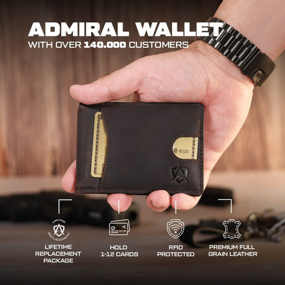 Men's Leather Wallet for Quick Card Access and RFID Safety - Lexians