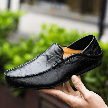Men's Luxury Italian Leather Moccasins - Slip - On Shoes - Lexians