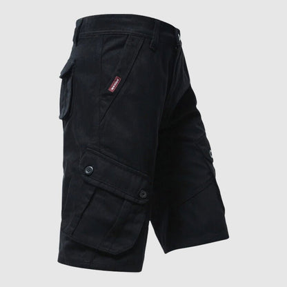 Men's Military - Style Cotton Cargo Shorts with Utility Pockets - Lexians