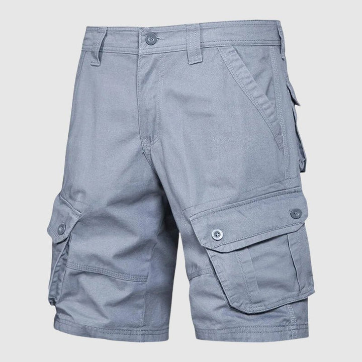Men's Military - Style Cotton Cargo Shorts with Utility Pockets - Lexians