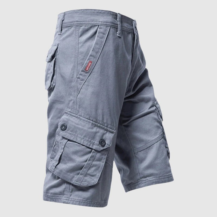 Men's Military - Style Cotton Cargo Shorts with Utility Pockets - Lexians