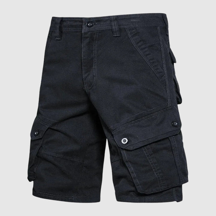 Men's Military - Style Cotton Cargo Shorts with Utility Pockets - Lexians
