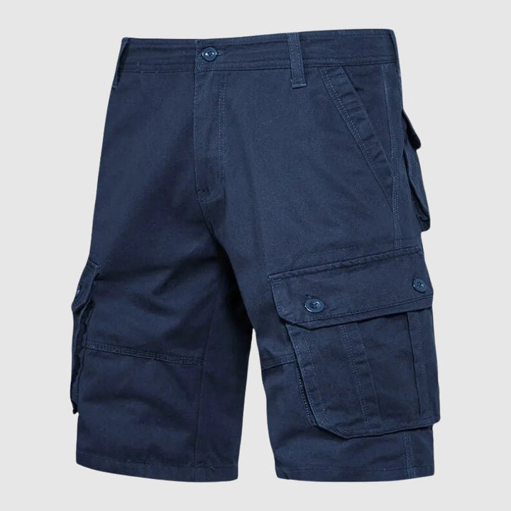 Men's Military - Style Cotton Cargo Shorts with Utility Pockets - Lexians