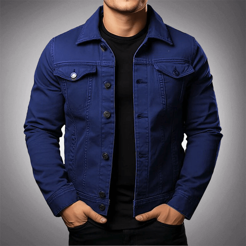 Men's Premium Denim Jacket with Multi Pockets - Lexians