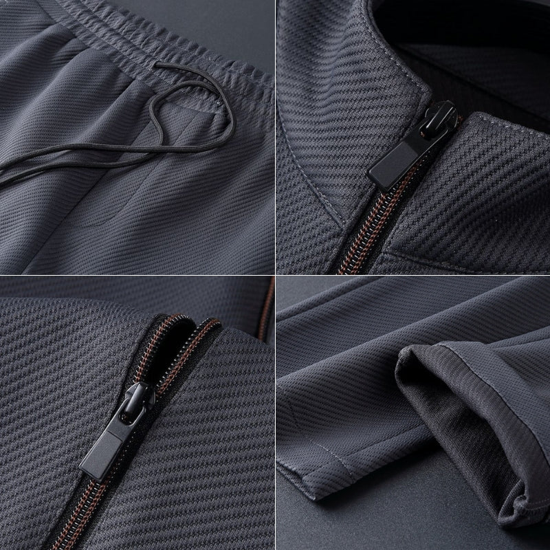 Men's Premium Lycra Tracksuit Set with Tapered Fit - Lexians