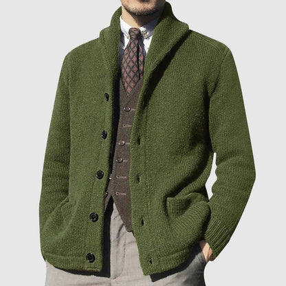 Men's Shawl Collar Knitted Cardigan - Lexians