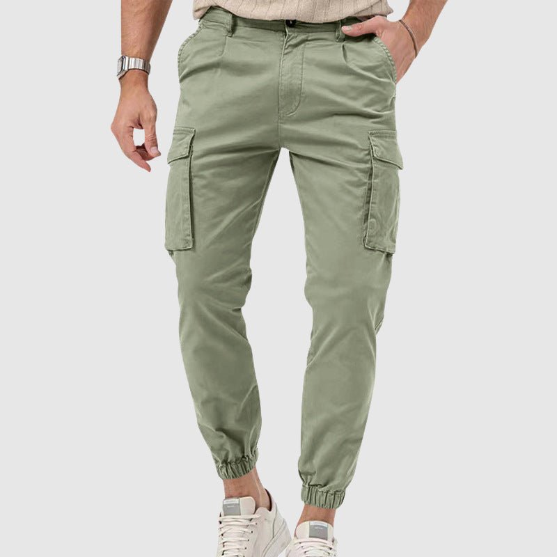 Men’s Versatile Mid - Rise Cargo Pants with Pockets - Lexians