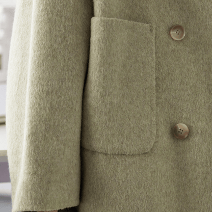 Men's Wool Trench Coat - Double - Breasted, Oversized Fit - Lexians