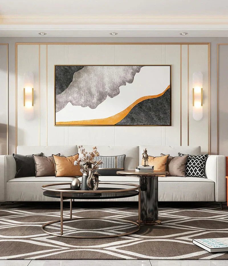 Modern Black and Gold LED Wall Lamp for Dining Room - Lexians