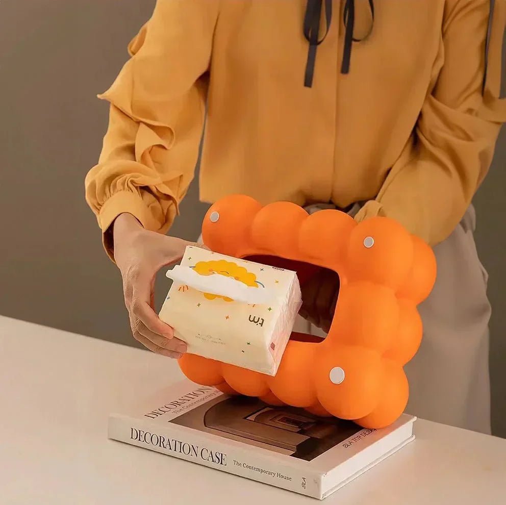 Modern Bubble Ceramic Tissue Box - Durable & Stylish - Lexians