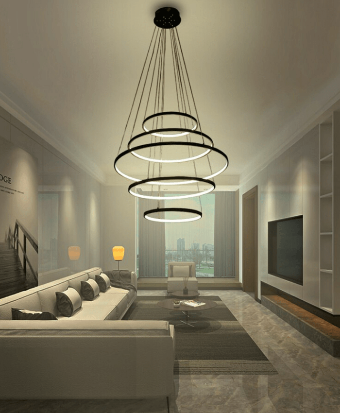 Modern LED Adjustable Ring Chandelier - Lexians