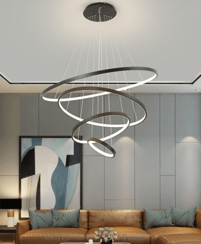 Modern LED Adjustable Ring Chandelier - Lexians