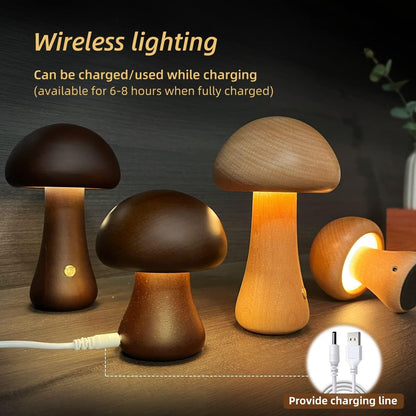 Modern LED Touch Mushroom Table Lamp for Bedroom - Lexians