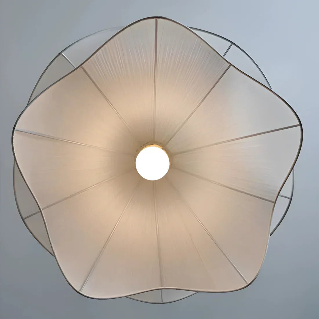 Modern White Fabric Flower LED Pendant Light - Lexians