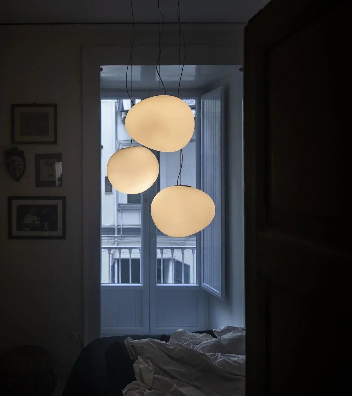 Modern White Glass Globe Pendant Light for Home Decor - Lexians