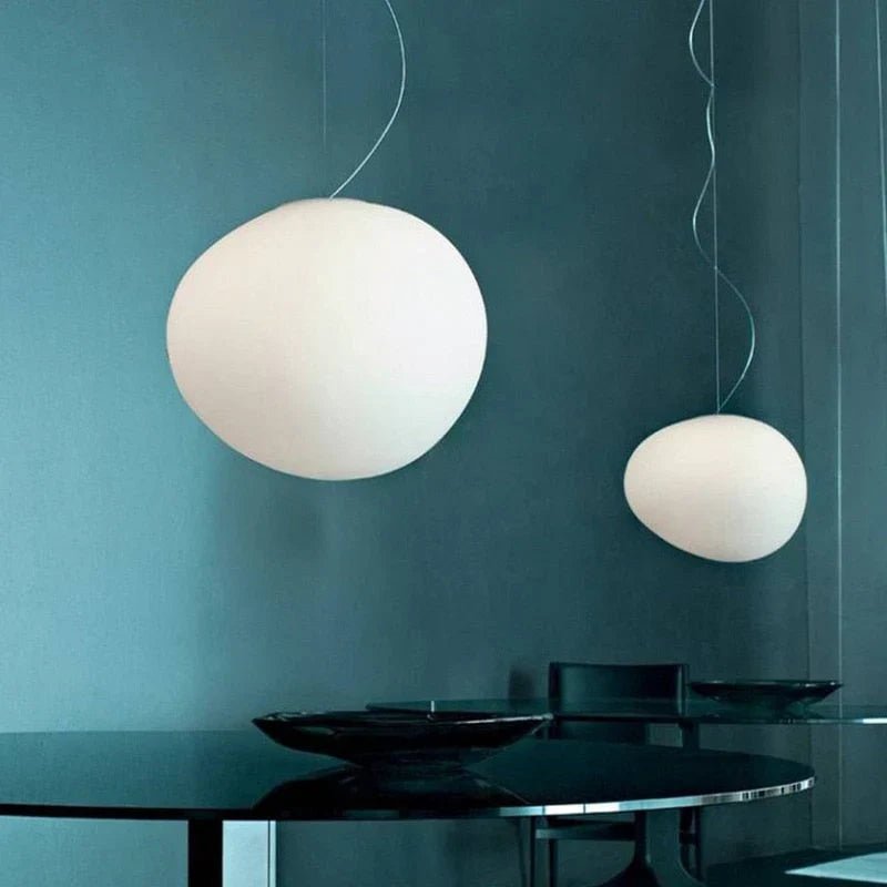 Modern White Glass Globe Pendant Light for Home Decor - Lexians