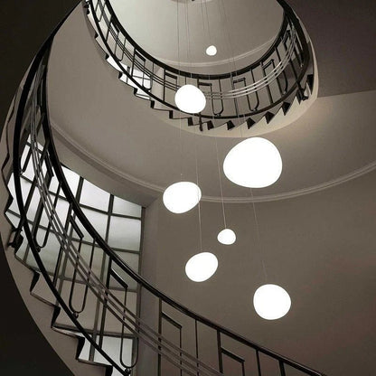 Modern White Glass Globe Pendant Light for Home Decor - Lexians