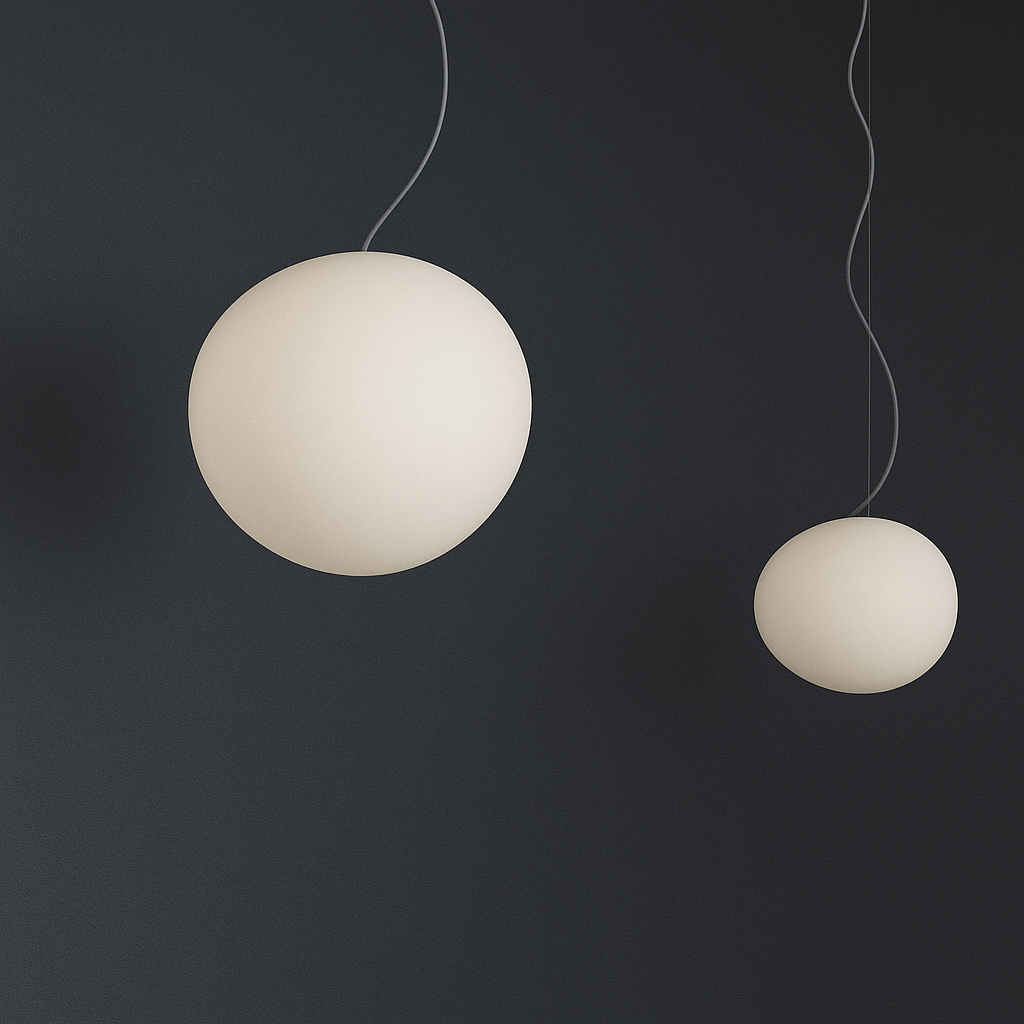 Modern White Glass Globe Pendant Light for Home Decor - Lexians