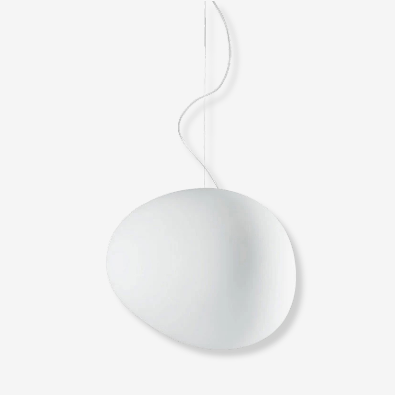 Modern White Glass Globe Pendant Light for Home Decor - Lexians