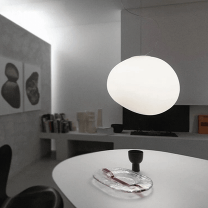 Modern White Glass Globe Pendant Light for Home Decor - Lexians