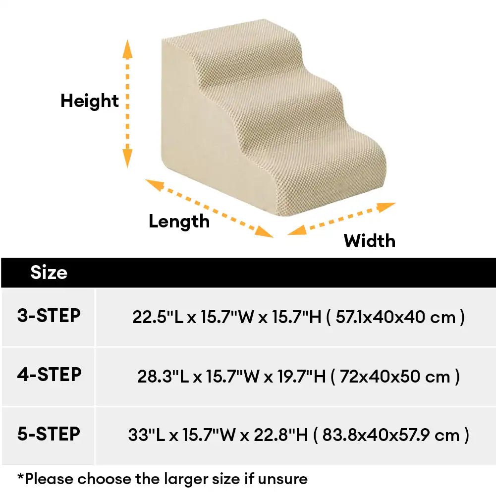 Modular Stackable Foam Ramp Dog Stairs for Small & Senior Dogs - Lexians