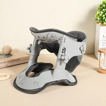 Neck Stretcher Traction Device with heat, adjustable heights; ergonomic design, precision pressure points for neck pain relie