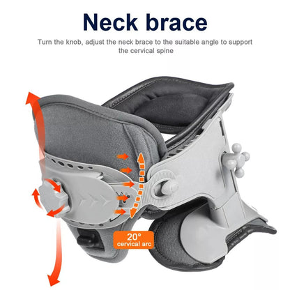 Neck Stretcher Traction Device with heat, adjustable heights; ergonomic design, precision pressure points for neck pain relie