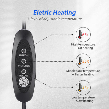 Neck Stretcher Traction Device with heat, adjustable heights; ergonomic design, precision pressure points for neck pain relie