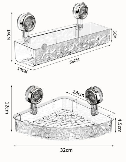 No - Drill Bathroom Wall Storage with Strong Suction Cups - Lexians